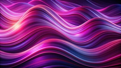 Aufkleber - Abstract Swirling Waves of Pink and Purple Hues, Flowing and Blending in a Symphony of Color