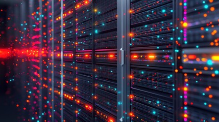 Aufkleber - Server room data center technology network