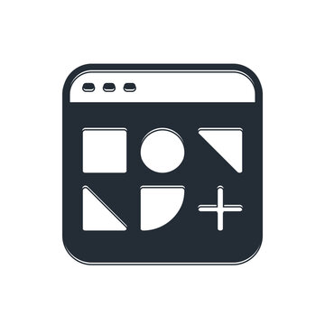 Black Different files icon isolated on white background. Vector