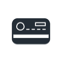 Poster - Black Credit card icon isolated on white background. Online payment. Cash withdrawal. Financial operations. Shopping sign. Vector