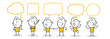 © strichfiguren.de - Strichfiguren / Strichmännchen / Stick Figures: Sprechblasen, Gespräch, Comic. (Nr. 842)