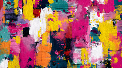 Poster - Artistic Brush Strokes with Vibrant Effects Suitable for Creative Backgrounds and Design Elements with a Textured Visual Appeal and Aesthetic Dimension