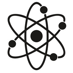 Poster - Atom model illustration for science education and physics concepts learning and atom structure research isolated on transparent background