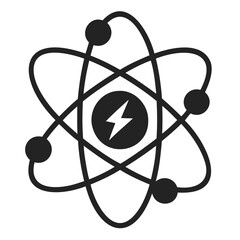 Poster - Explore the atom structure energy science and technology for physics and chemistry education symbol icon isolated on transparent background