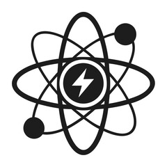 Poster - Explore energy atom power science symbol vector design for innovation and technology solutions illustration isolated on transparent background