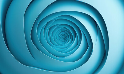 Poster - abstract blue spiral pattern creating a sense of depth and movement.