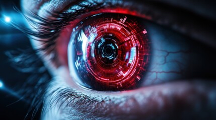 Poster - Human eye digital interface futuristic technology concept