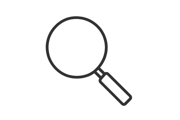 Poster - Simple flat vector illustration of a magnifying glass in a clean design and minimalistic style for various applications