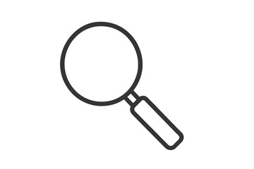 Poster - Simplistic flat vector illustration of a magnifying glass against a clean background for various design applications