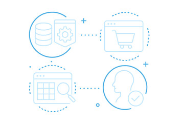 Poster - Digital tools for effective online shopping and data management in modern commerce