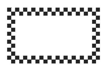 Leinwandbilder - Checkered border design for creative projects and graphic applications in a flat vector style