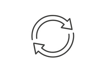 Poster - Circular arrows symbolize recycling and sustainability in a minimalistic design for eco-friendly initiatives