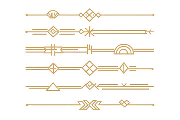 Poster - decorative flat vector illustration featuring geometric line art elements for design projects and cr