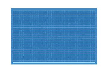 Poster - Creative flat vector illustration of a blue grid paper layout suitable for design projects or educational use with square patterns