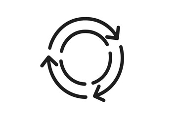 Poster - Circular arrows design representing recycling or sustainability concept in a flat vector style