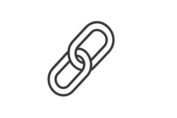 Poster - Vector illustration of interconnected chain links representing strength and unity in design