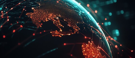 Aufkleber - Global network visualization