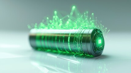 Fototapete - Futuristic Green Energy Cell