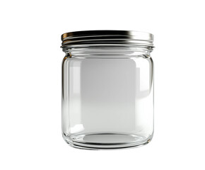 empty glass jar display for storage solutions modern home clear design isolated on transparent backg