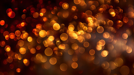 Poster - A Symphony of Illumination A Bokeh Dance of Golden Hues Evoking a Dreamlike Atmosphere Created by a Play of Light