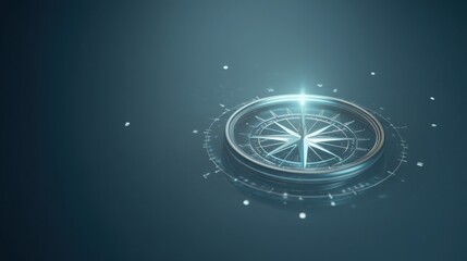Poster - A classic compass set against a dark background symbolizing direction and guidance in a contemporary design context