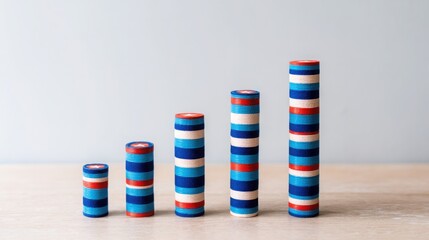 Poster - Colorful spools of thread representing diversity and creativity in the financial connection between usa and china
