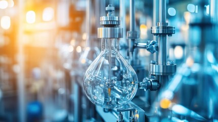 Poster - Glass bulb in industrial setting