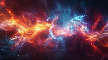 Poster - Technology design art concept abstract contemporary modern colorful gradient background, AI Generative.