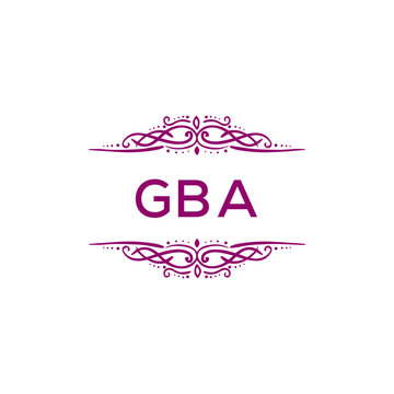 GBA creative minimalist letter logo.