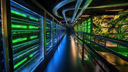 Poster - Green Data Center Corridor: Eco-Friendly Server Farm with Plants