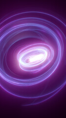 Poster - abstract glowing purple vortex of swirling energy rings, evoking a sense of futuristic power or cosm
