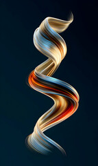 Poster - Ethereal gradient spiral swirling upwards against a dark backdrop creating a calming visual journey