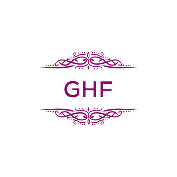 GHF creative minimalist letter logo.