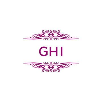 GHI creative minimalist letter logo.
