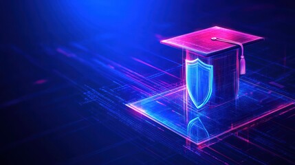 Poster - Education security in digital world copy space