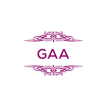 GAA creative minimalist letter logo.