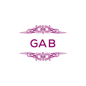 GAB creative minimalist letter logo.