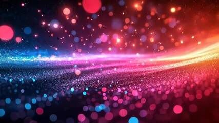 Poster - Dynamic laser light show with vivid red, pink, and blue beams, showcasing a futuristic and electrifying atmosphere