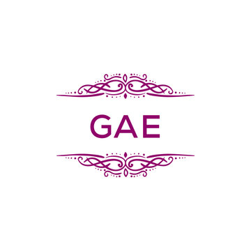 GAE creative minimalist letter logo.