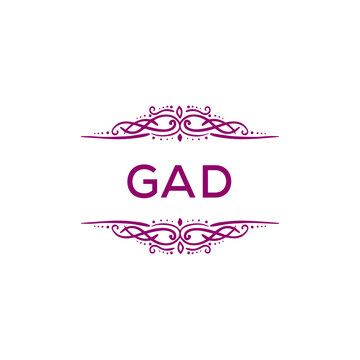 GAD creative minimalist letter logo.