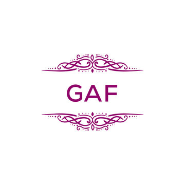 GAF creative minimalist letter logo.