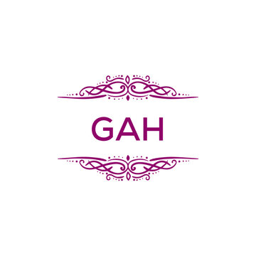 GAH creative minimalist letter logo.