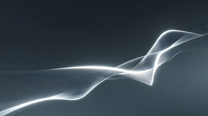 Poster - Fluid brilliance an abstract composition of dynamic light lines against dark backdrop creating elegant flow