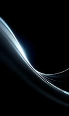 Poster - Luminous flow on dark void captivating movement of a radiant path on a dark canvas, energy