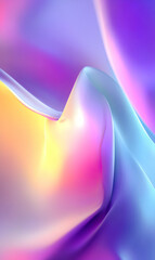 Poster - Radiant ethereal waves softly blended shades of pastel colors creating a dreamlike harmonious composition wallpaper design