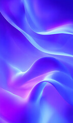 Poster - Abstract gradient artwork features smooth fluid shapes and a play of light in tranquil tones for serenity