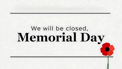 Aufkleber - We Will Be Closed LABOR DAY website banner header template created with generative ai