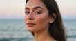 © Tapasii - Woman with minimalist summer makeup near the sea for wellness articles and natural beauty blogs
