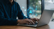 © Pixel Studio - Ai artificial intelligence technology on laptop for business automation and digital transformation