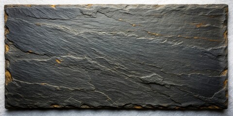 Fototapete - A Close-up View of a Rough Textured Slate Slab with Visible Mineral Veins and Subtle Light Reflection